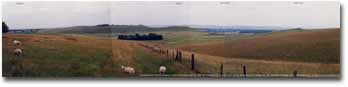 Wodens Valley, looking southeast from the 'Old Burgh' across to Knap Hill and Adam's Grave, 1996