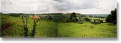 Views from 'Arthur's Hall', South Cadbury castle