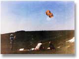 A WW2 kite high over the Downs, 1994